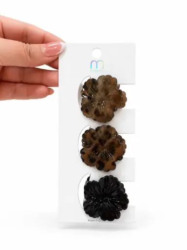 [M MELODY PINZA FLORES] Broches de Flor 3PCS