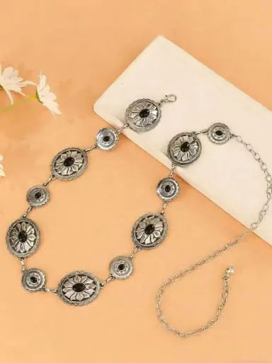 [sc260329201013567688201 shein] Cadena Cinturon Plateado