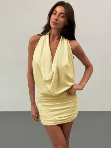 [sz2405289343444214 shein] Vestido Amarillo Holgado