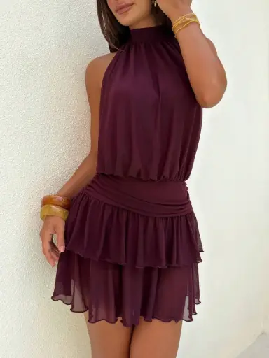 [sz251030565330046656 shein] Vestido Olan  Morado