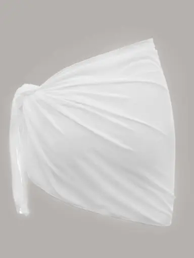 [sw2202156020628266 shein] Pareo Blanco Cover UP 