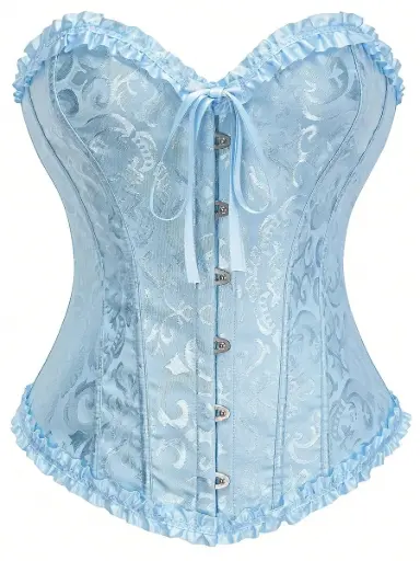[sz2412317771736120] Top Corset Azul Cielo con Encaje