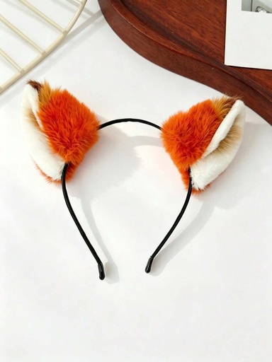 [sc260820103517462542335] Diadema de Orejas de Zorro Naranjas