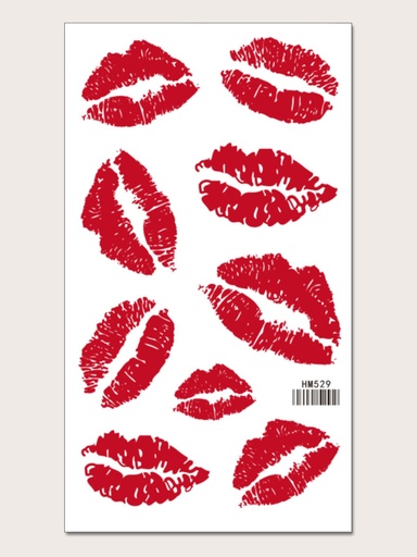 [sb2110242778257195] Tatuajes Temporales de Labios Rojos