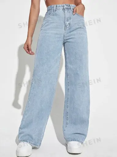 [sz2303096146431863 shein] Pantalon tiro alto light