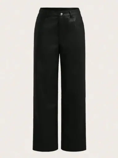 [sz2411012302377620 shein] Pantalon Liso Vinil