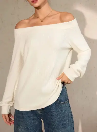 [sz25070650669431245 shein] Blusa de Hombro 