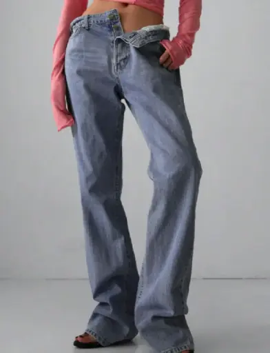 [sz2408158058600307 shein] pantalon  demin casual