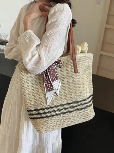 [sg2402023707929779 shein] Bolso de Paja Minimalista 