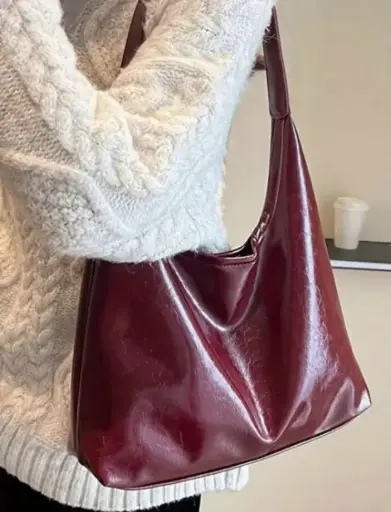 [sg2408150503630715 SHEIN] Bolso Mediana Rojo Vino 