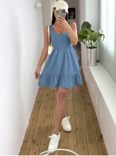 Vestido Azul Suelto