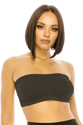 [72179-BRA-ONE-6-BLK YOUMITA] Top Strapless sin Costura